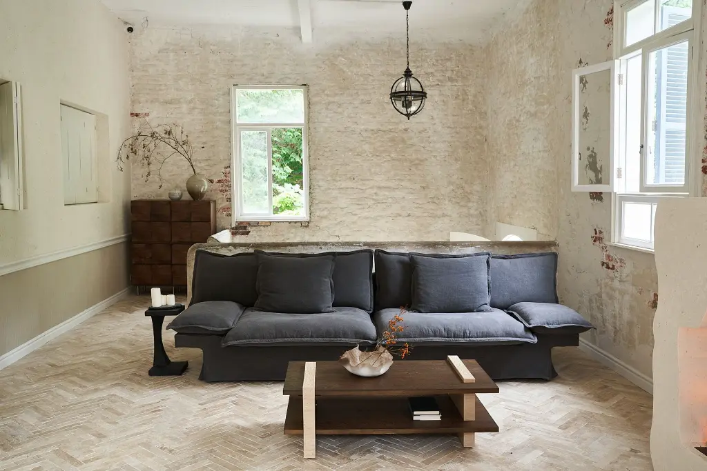 一方沙发 亚麻 水洗灰 3.08m、纵横茶几 胡桃色、鼓墩边几 (4).webp