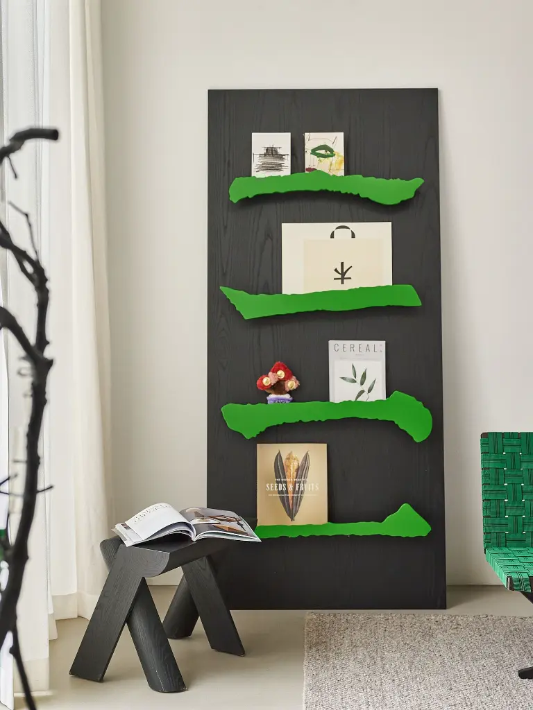 惟一杂志架 青松绿、木木凳子 老榆木 单人位  (1).webp